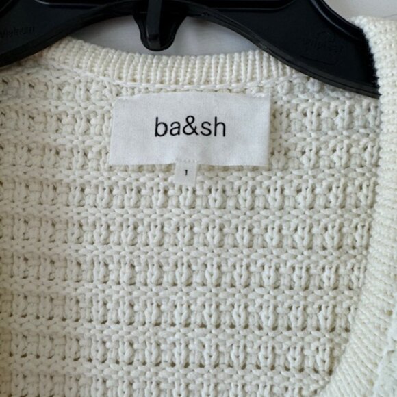 Bash White Cardigan Sweater Jacket, Size 1 / Small - Picture 2 of 3